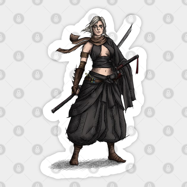 Cirilla Ninja Sticker by SimonPdv